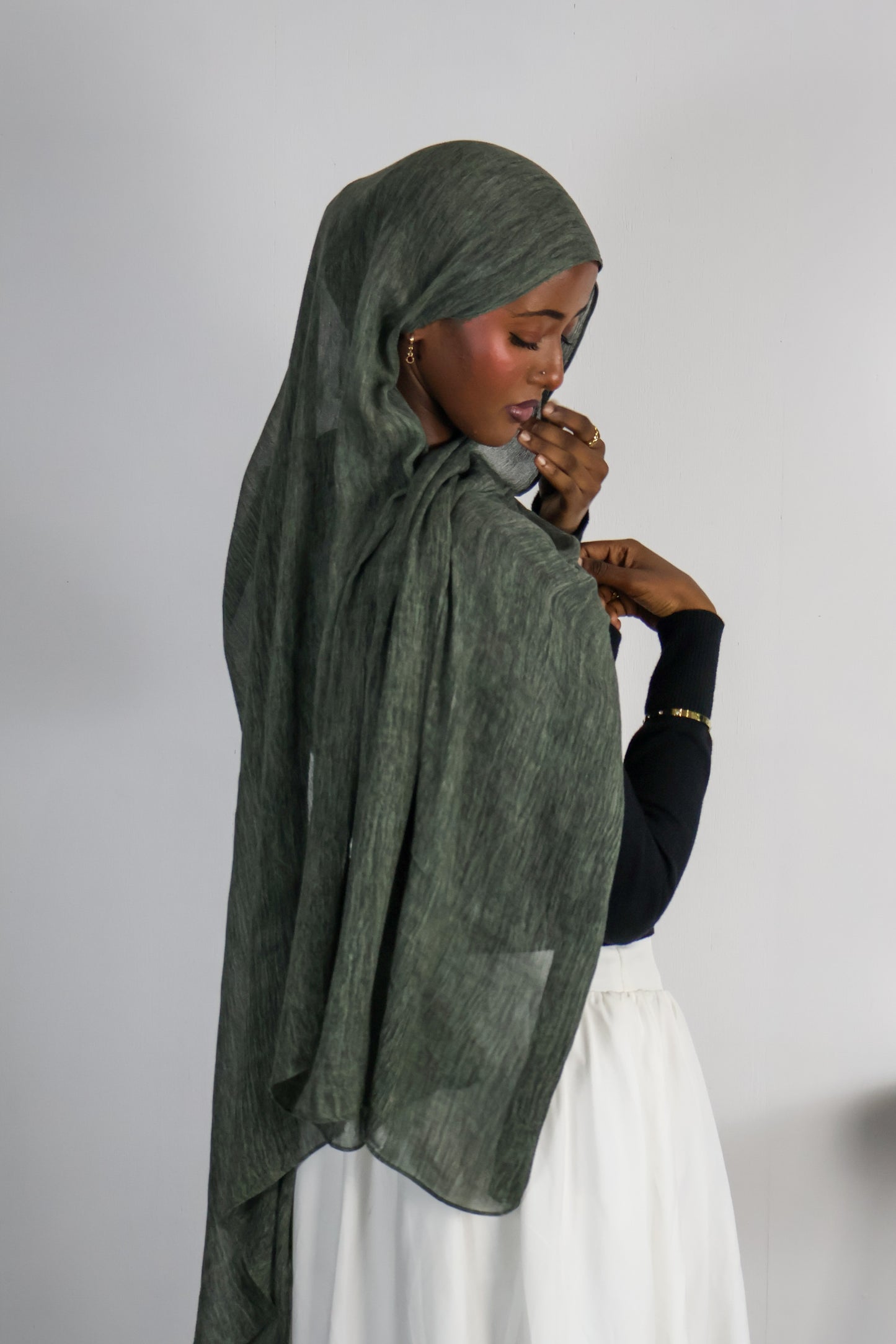 Moss - Crinkle Hijab