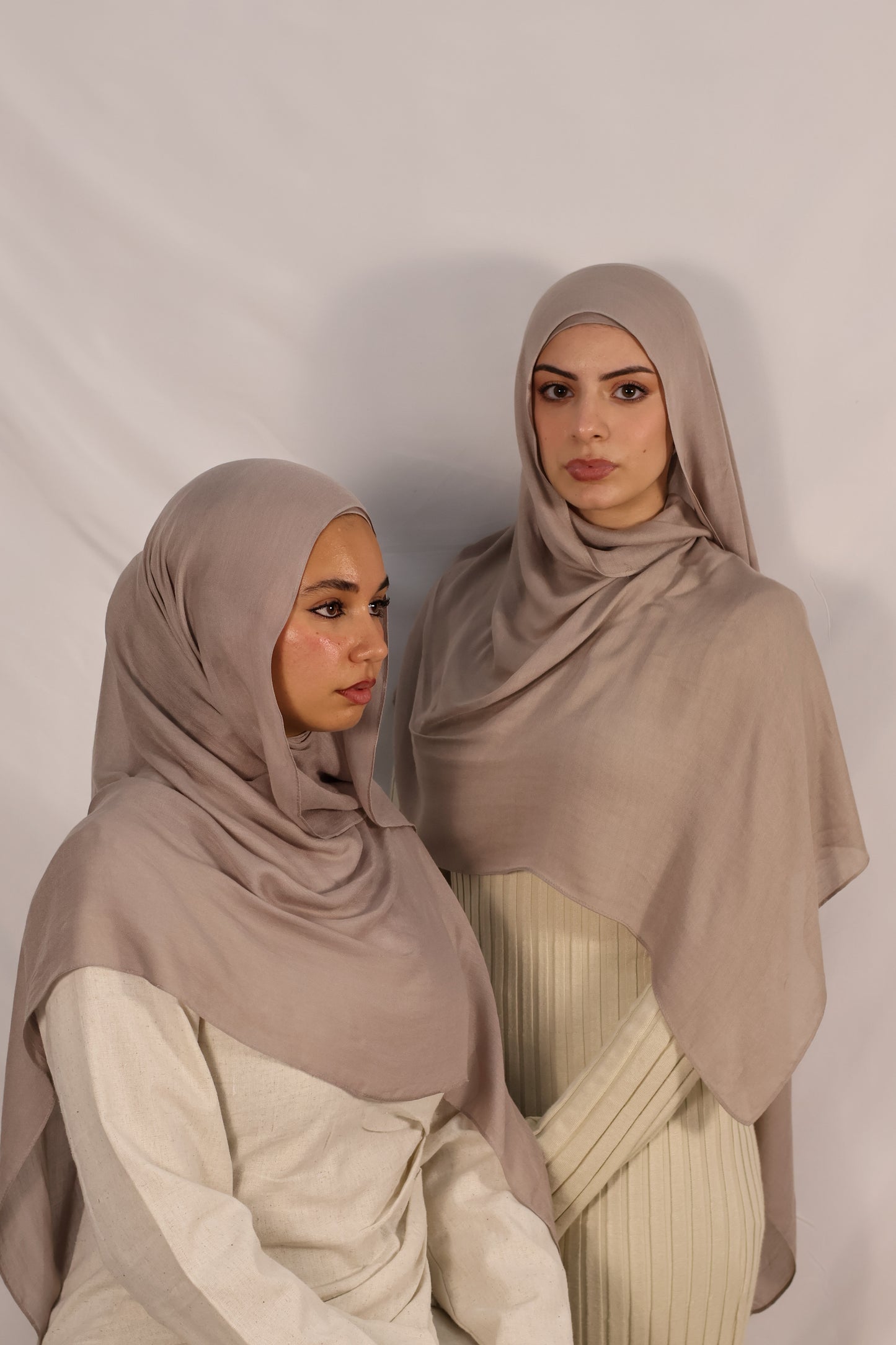Oatmeal - Modal Hijab Set