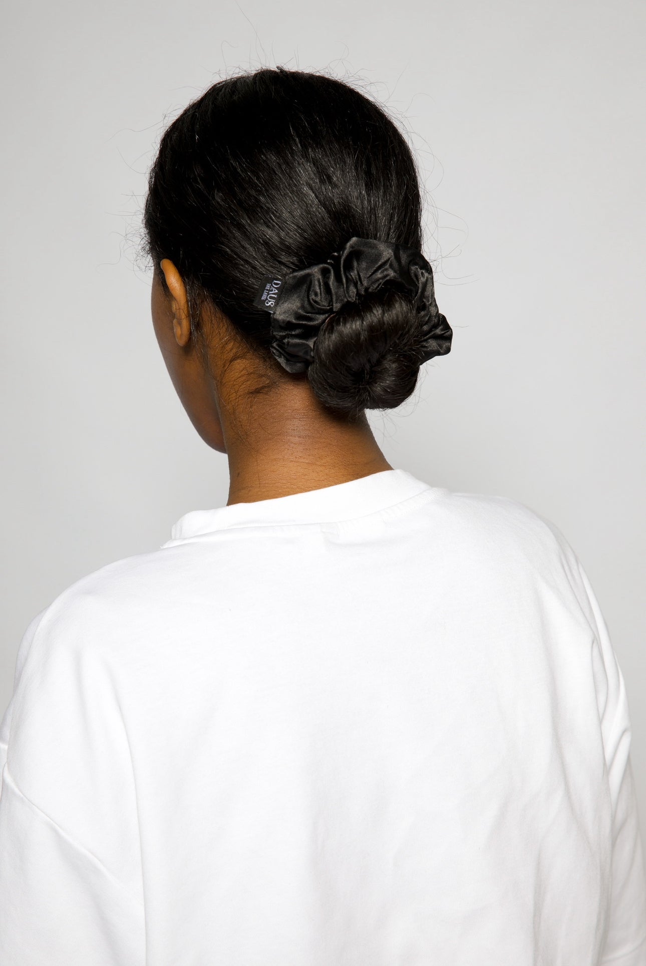 Black Satin Scrunchies