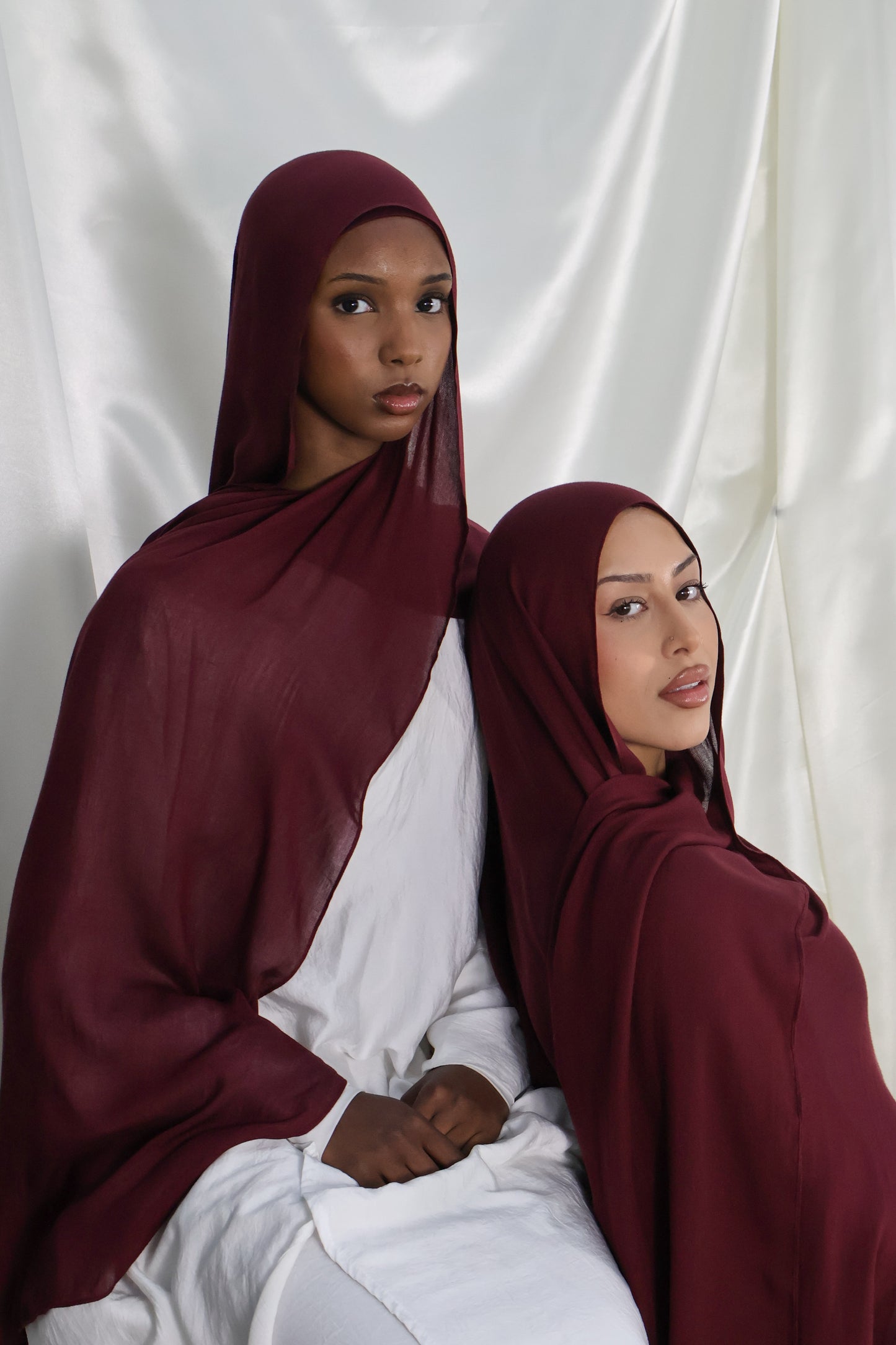 Burgundy - Modal Hijab Set