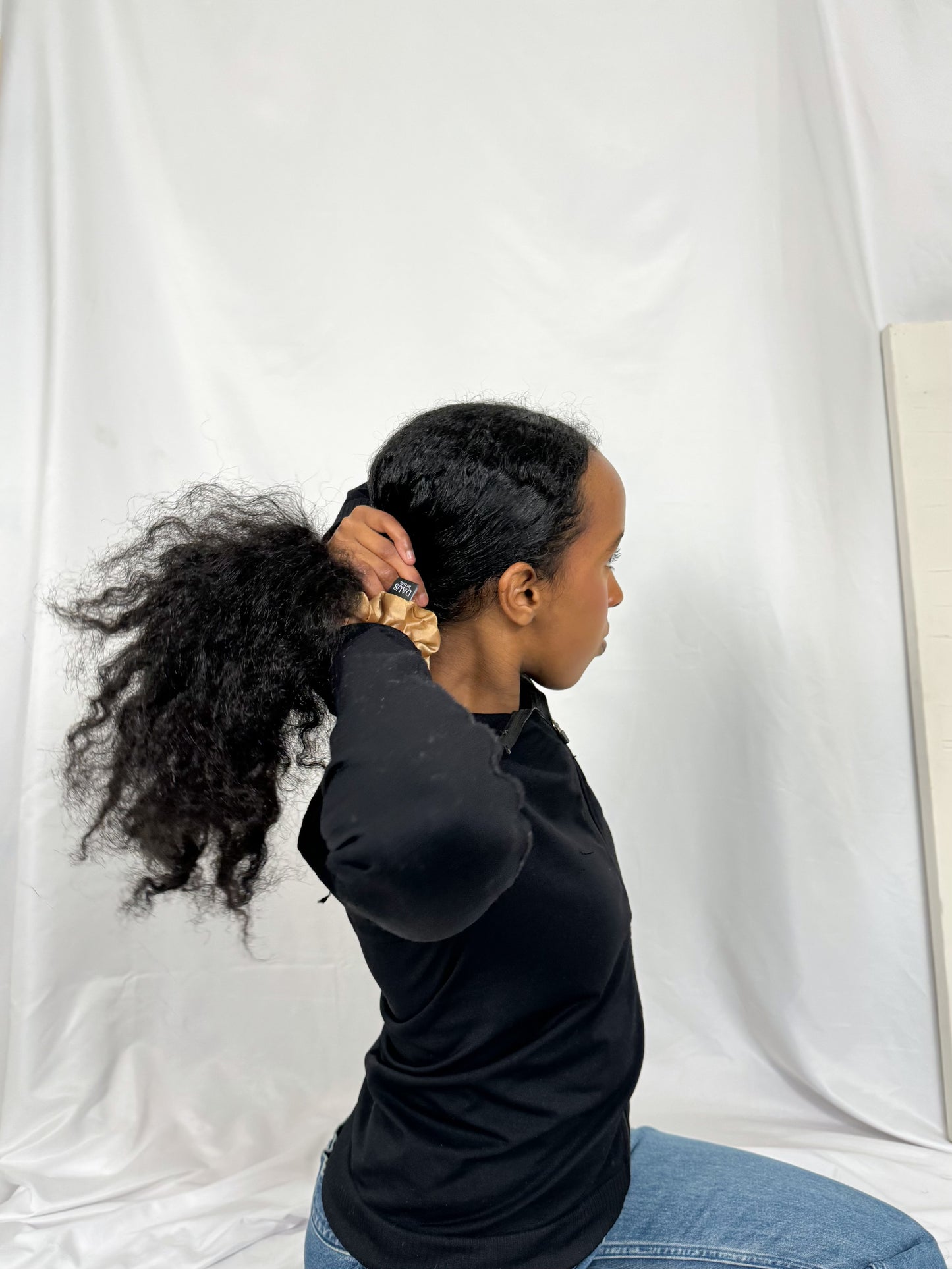 Blonde Satin Scrunchies