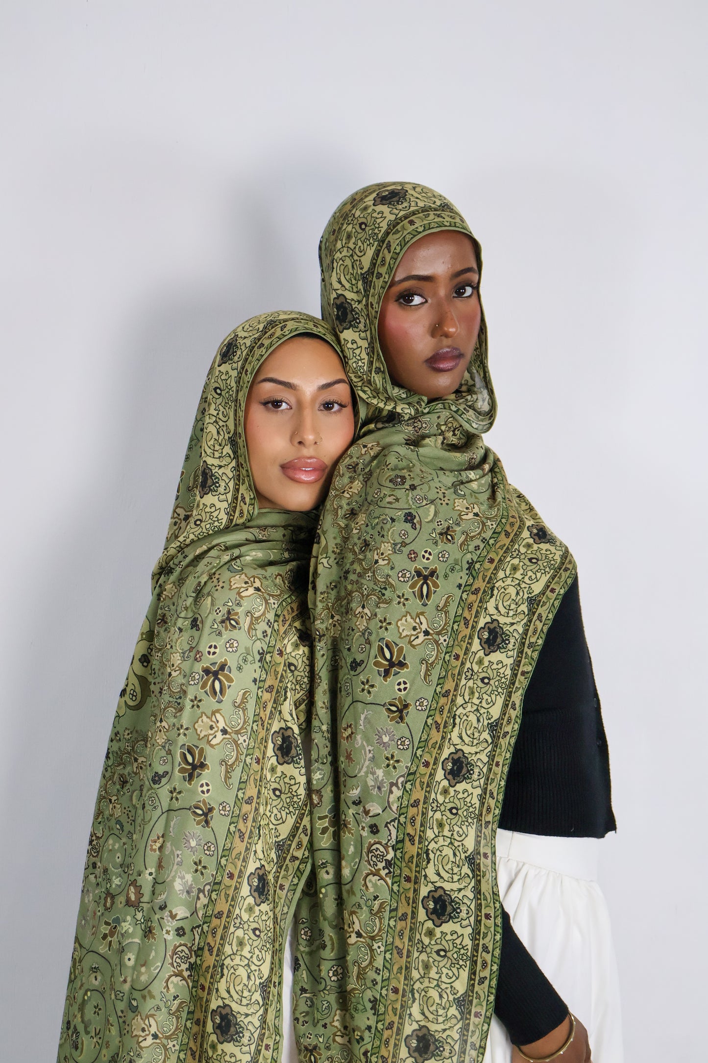 Olive Pashmina-Inspired - Modal Print