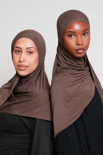 Deep Woody - Bamboo Jersey Hijab