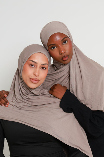 Taupe - Bamboo Jersey Hijab
