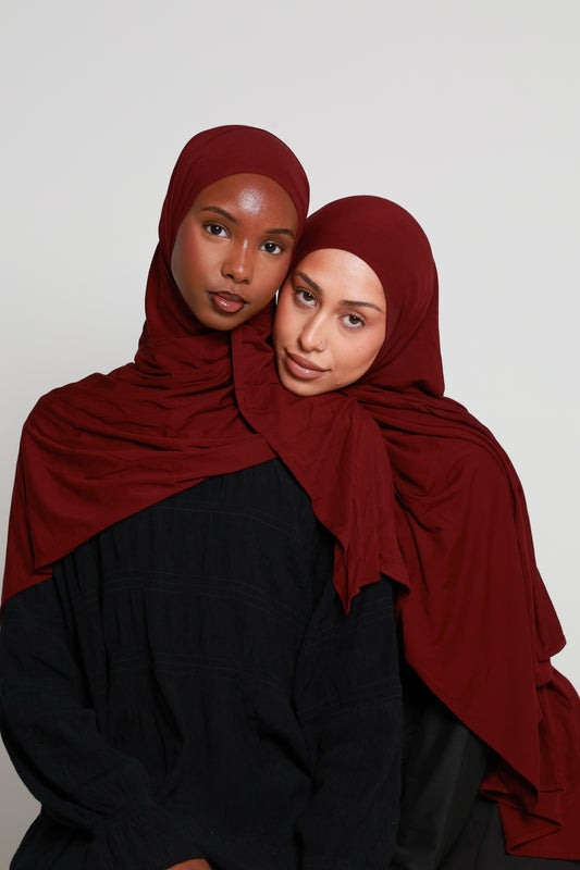 Burgundy - Bamboo Jersey Hijab