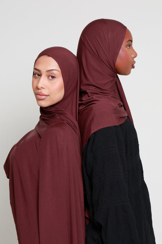 Deep Plum - Bamboo Jersey Hijab