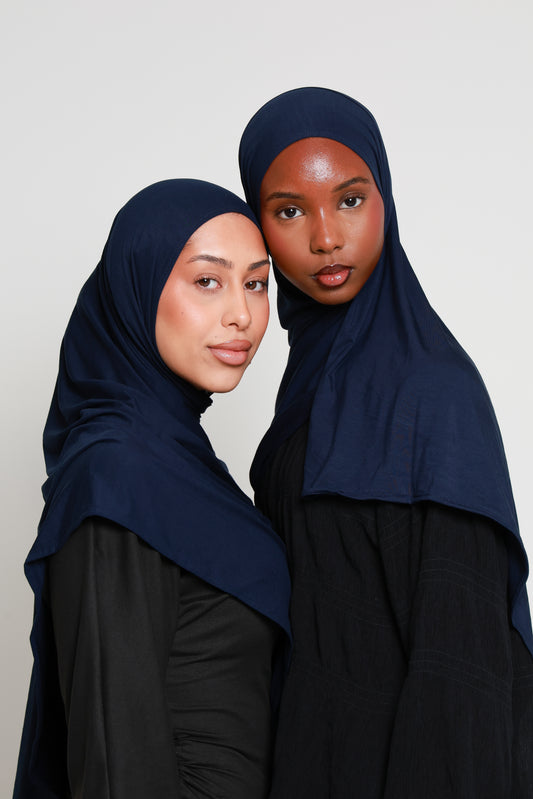 Navy Blue - Bamboo Jersey Hijab