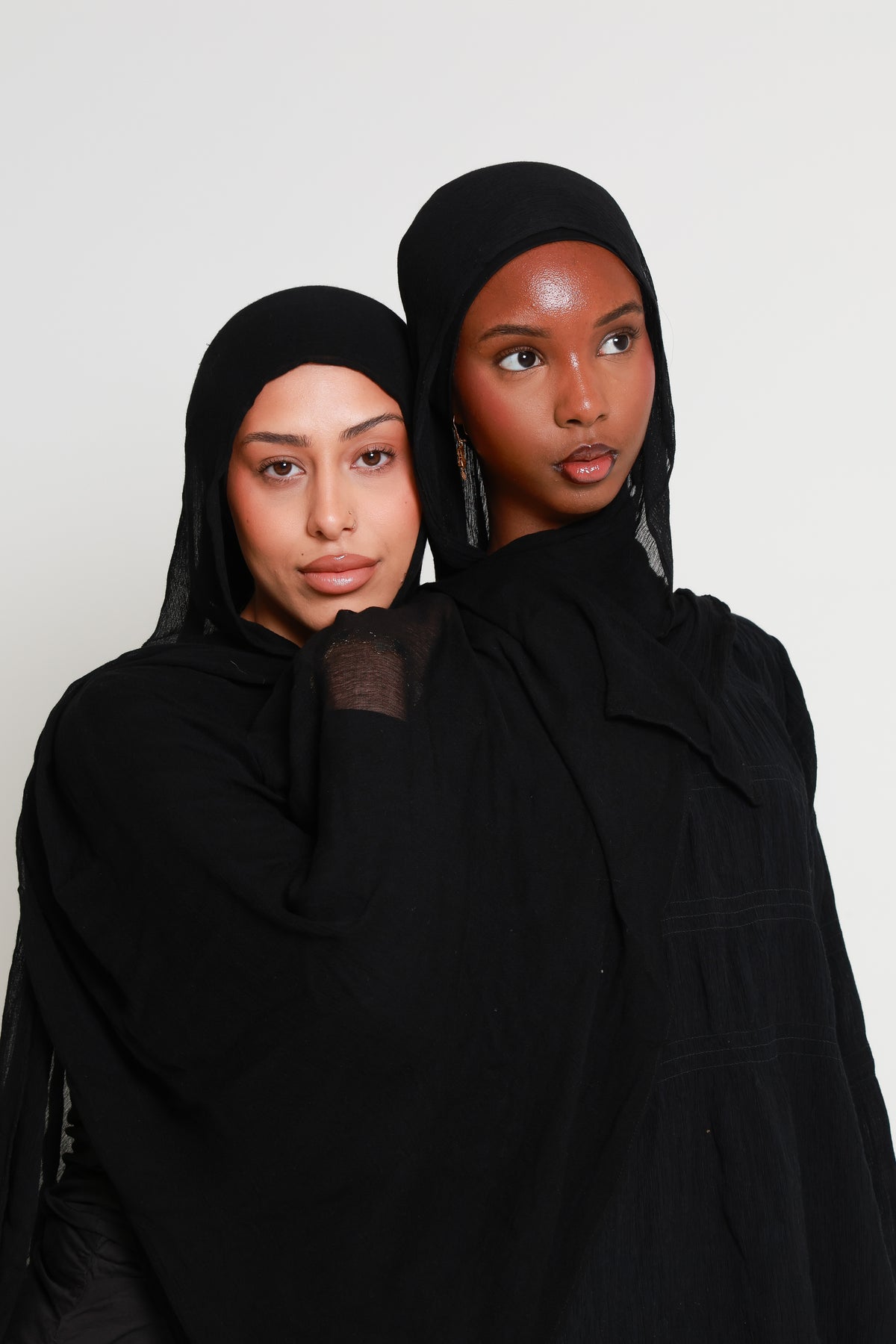 Onyx Solid - Crinkle Hijab