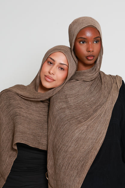 Mocha - Crinkle Hijab