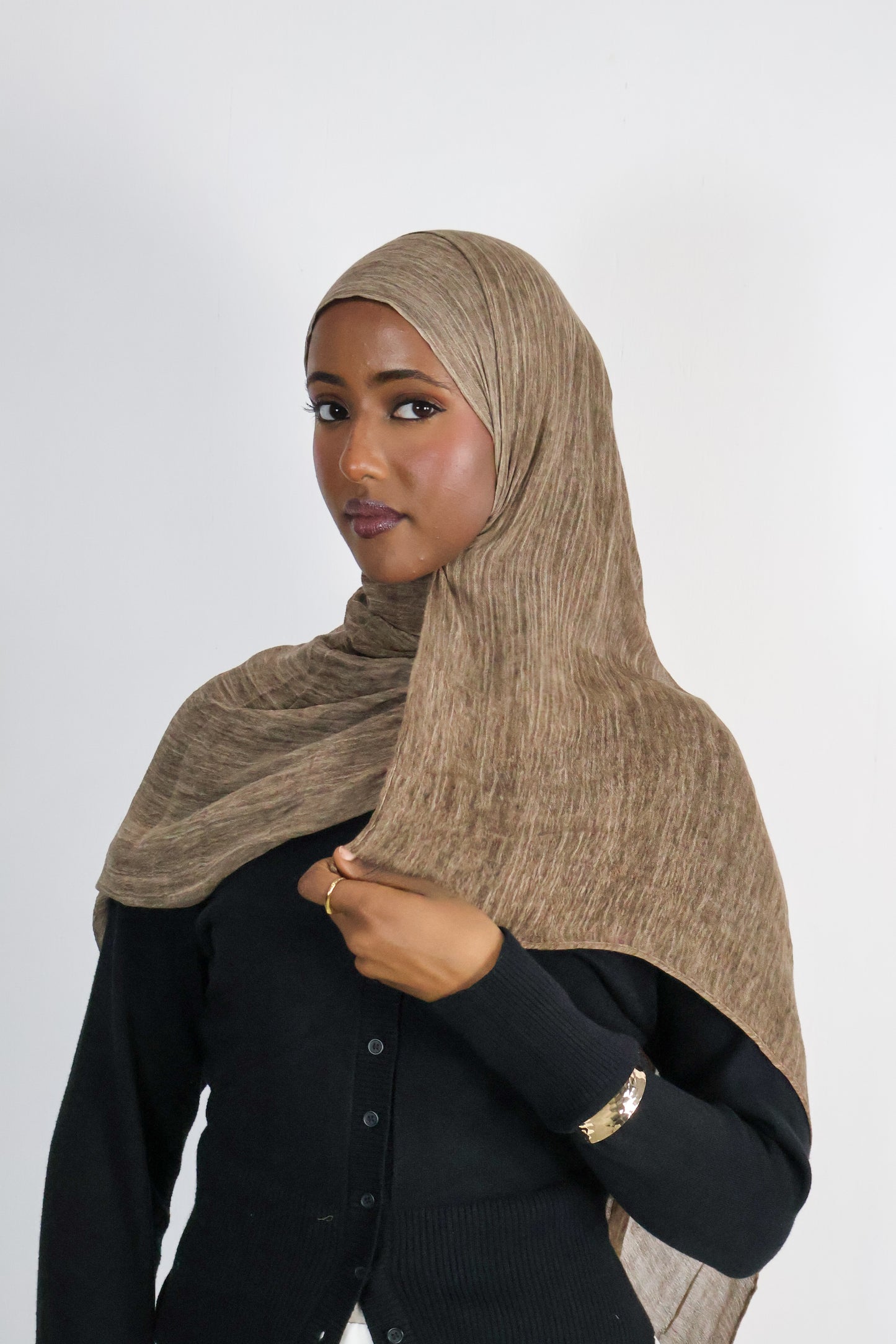 Mocha - Crinkle Hijab
