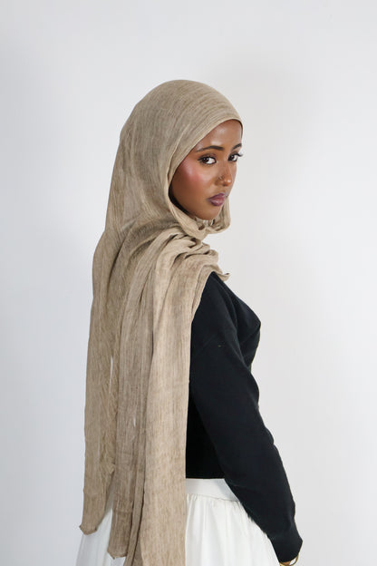 Latte - Crinkle Hijab