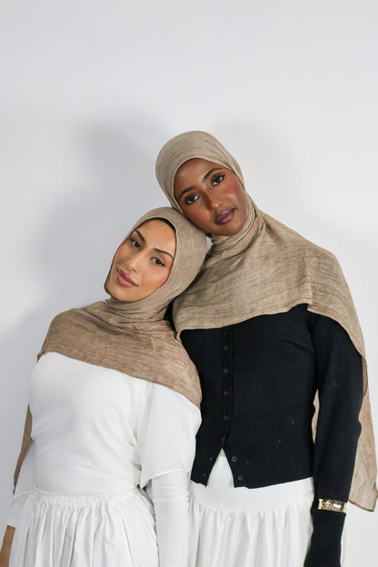 Latte - Crinkle Hijab