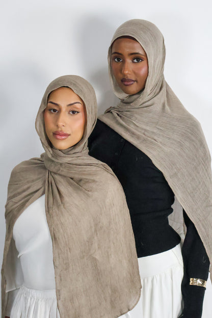 Oat - Crinkle Hijab