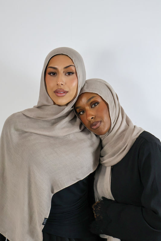 Oatmeal - Modal Hijab Set