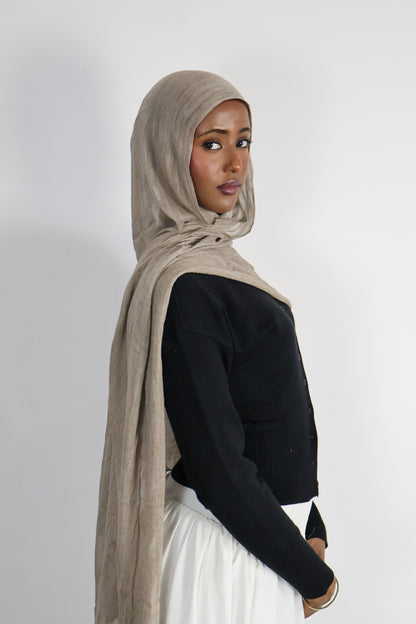 Oat - Crinkle Hijab