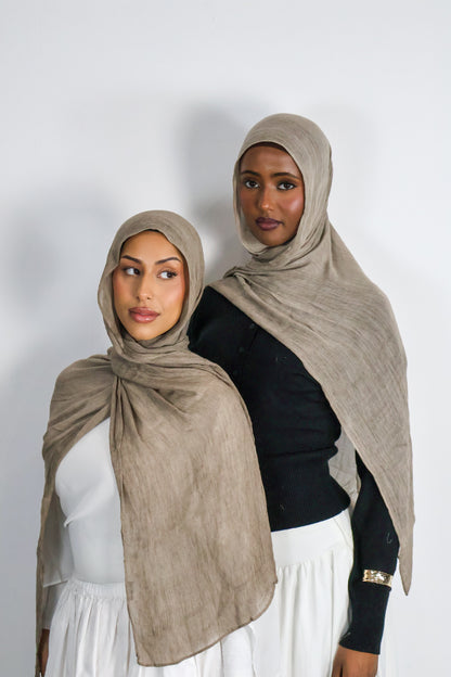 Oat - Crinkle Hijab