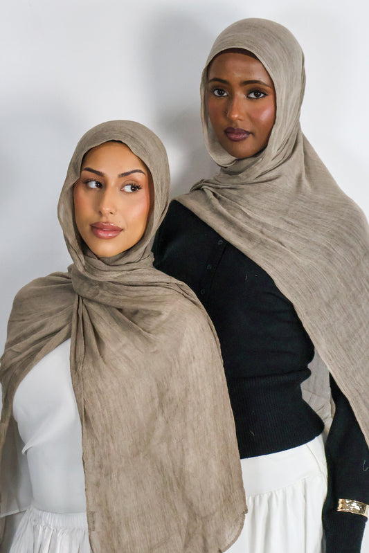 Oat - Crinkle Hijab