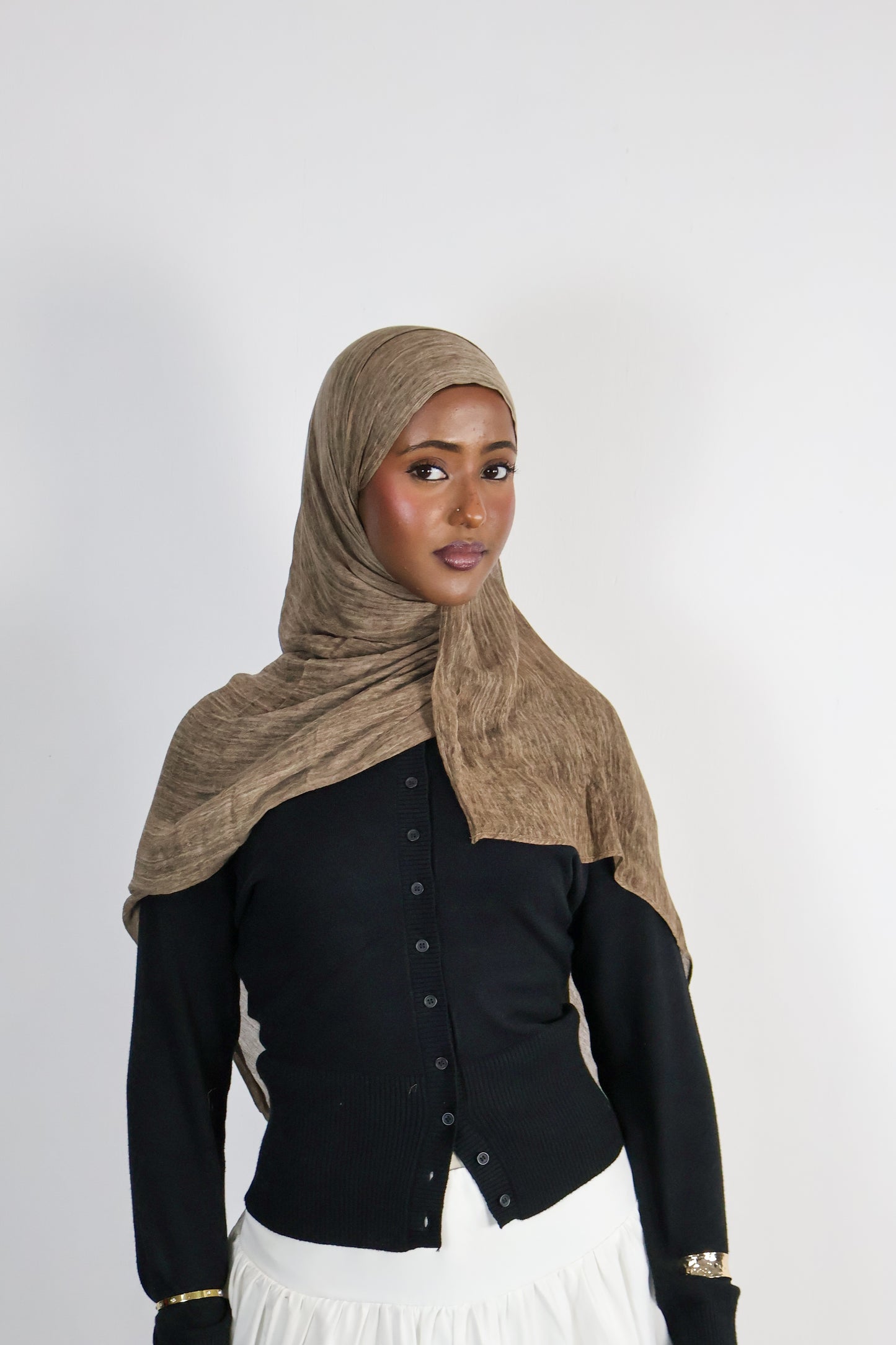 Mocha - Crinkle Hijab