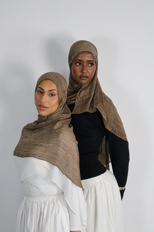 Mocha - Crinkle Hijab
