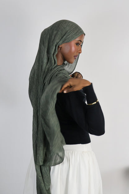 Moss - Crinkle Hijab