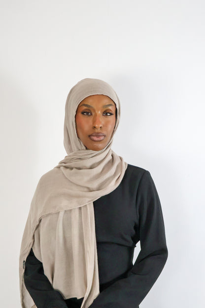 Oatmeal - Modal Hijab Set