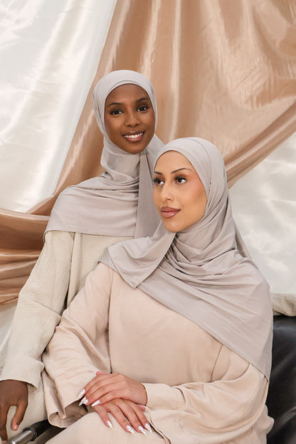 Stone - Bamboo Jersey Hijab