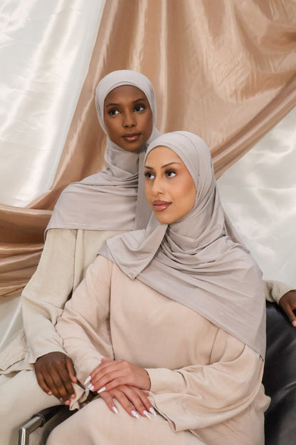 Stone - Bamboo Jersey Hijab