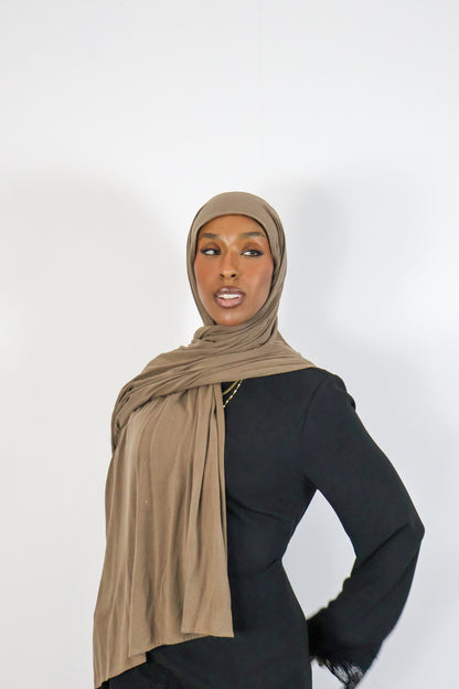 Mocha - Bamboo Jersey Hijab
