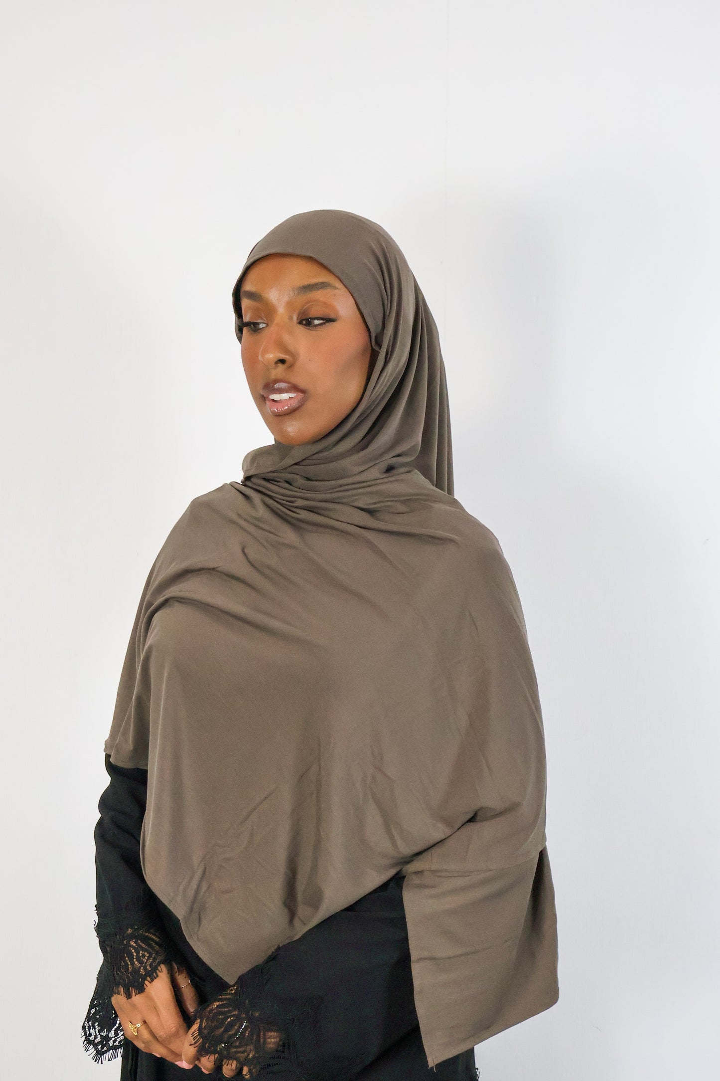 Deep Woody - Bamboo Jersey Hijab