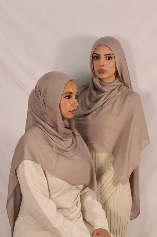 Oatmeal - Modal Hijab Set