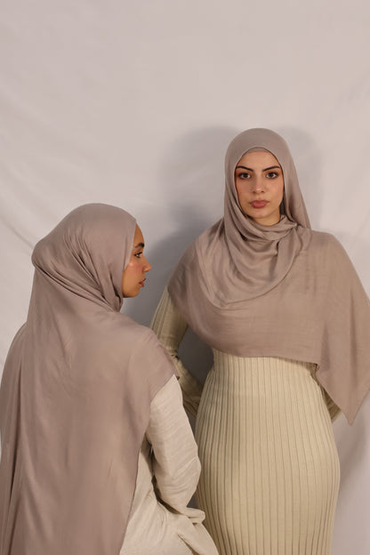 Oatmeal - Modal Hijab Set