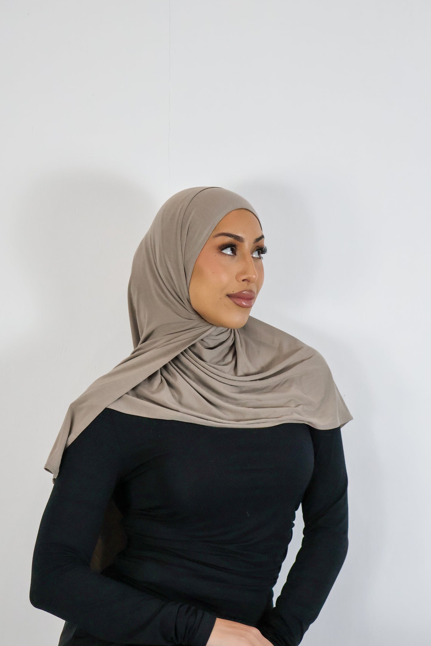 Taupe - Bamboo Jersey Hijab
