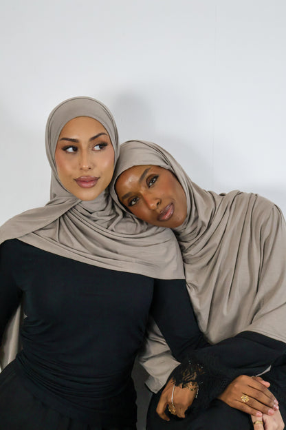 Taupe - Bamboo Jersey Hijab