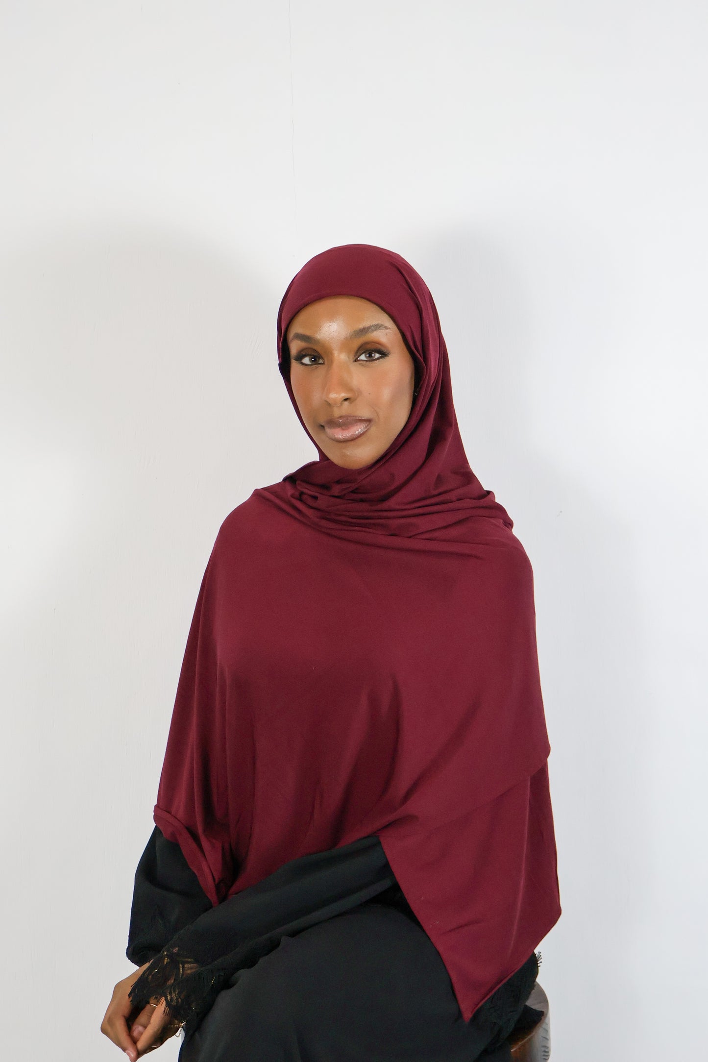 Burgundy - Bamboo Jersey Hijab