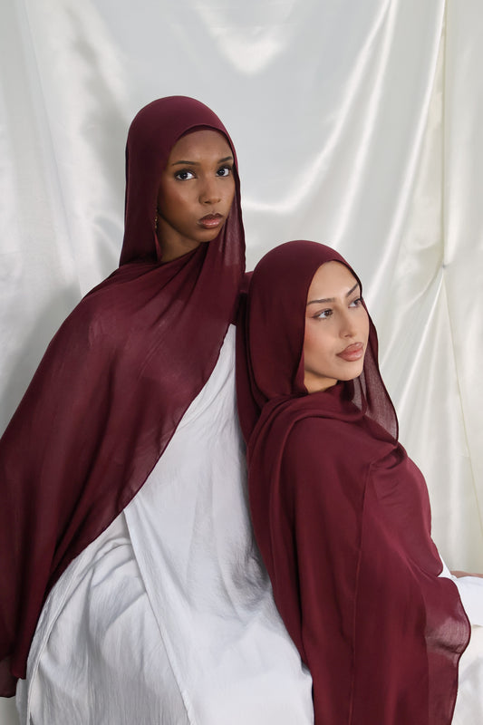 Burgundy - Modal Hijab Set