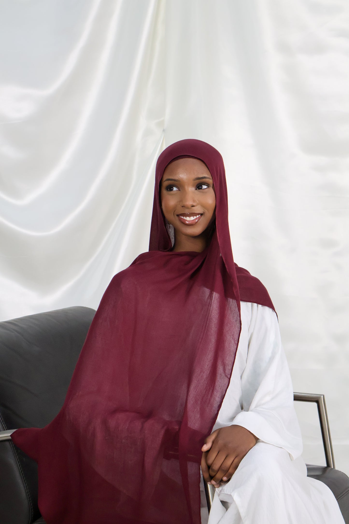 Burgundy - Non-transparent Modal Hijab Set | DAUS The Label Burgundy - Non-transparent Modal Hijab Set | DAUS The Label