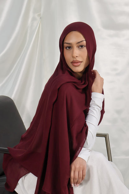 Burgundy - Modal Hijab Set