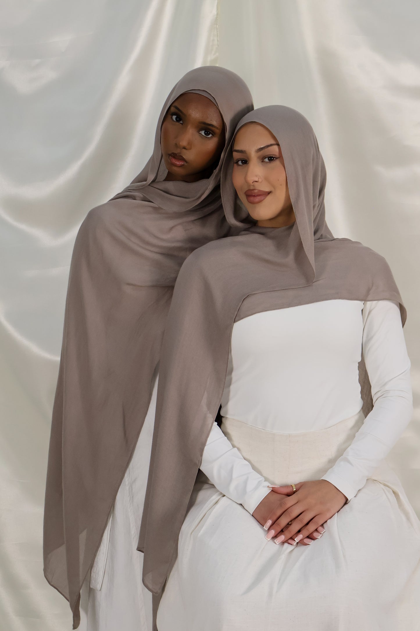 Taupe - Modal Hijab Set