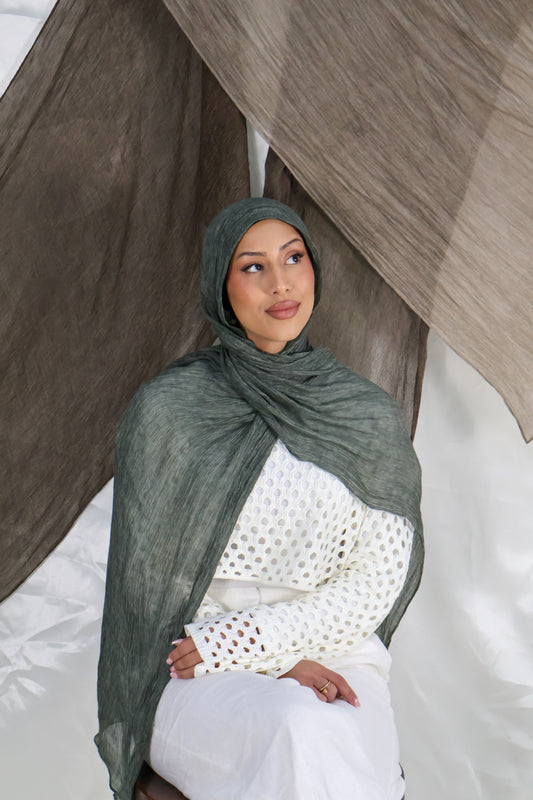 Moss - Crinkle Hijab
